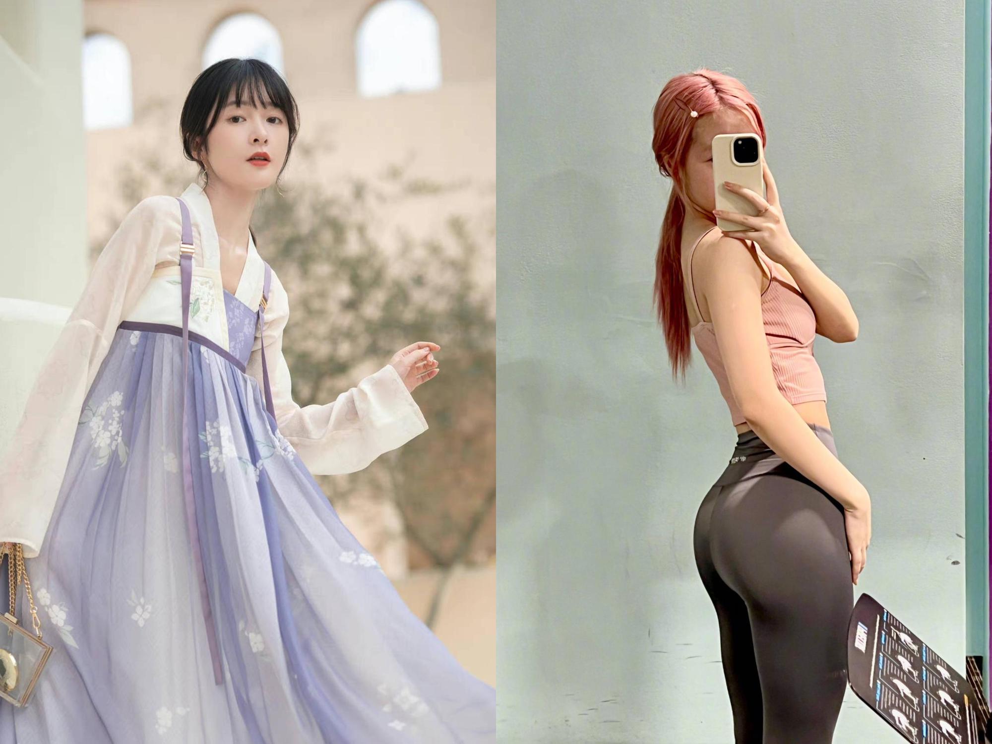 徐嬌從愛穿漢服走「國風」仙氣路線到現在變成運動女孩。(徐嬌微博)