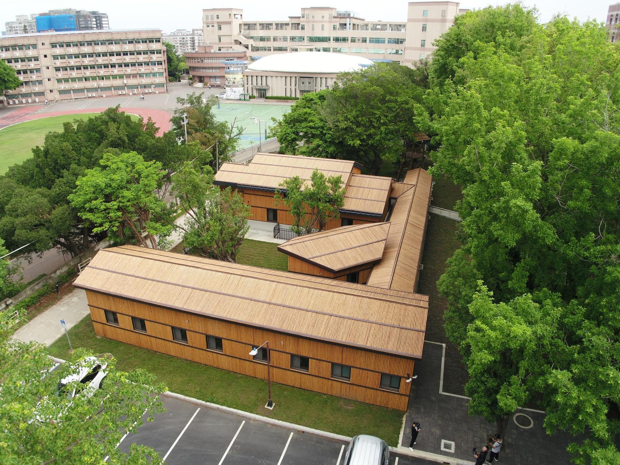 清華大學竹屋以近萬根桂竹打造而成。（清華大學提供）