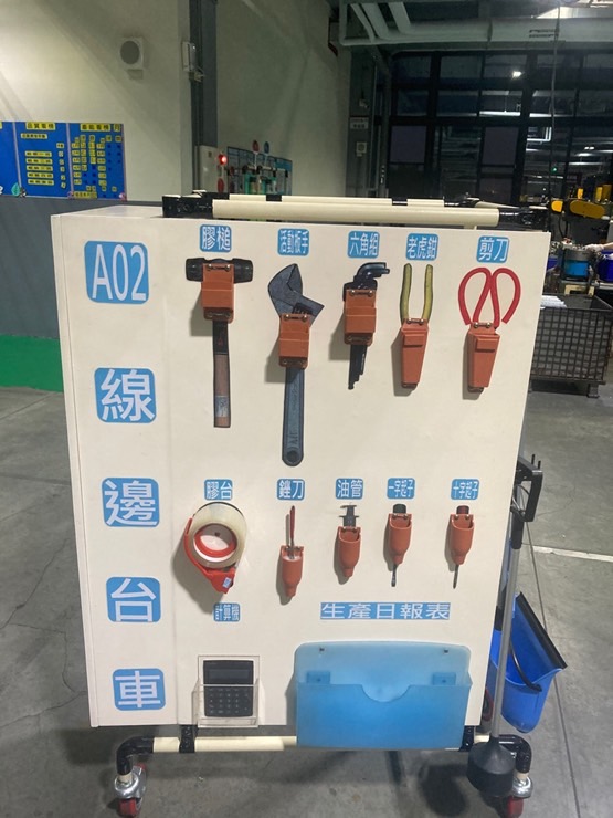 南俊廠內都有規定物品擺放位置。（南俊提供）