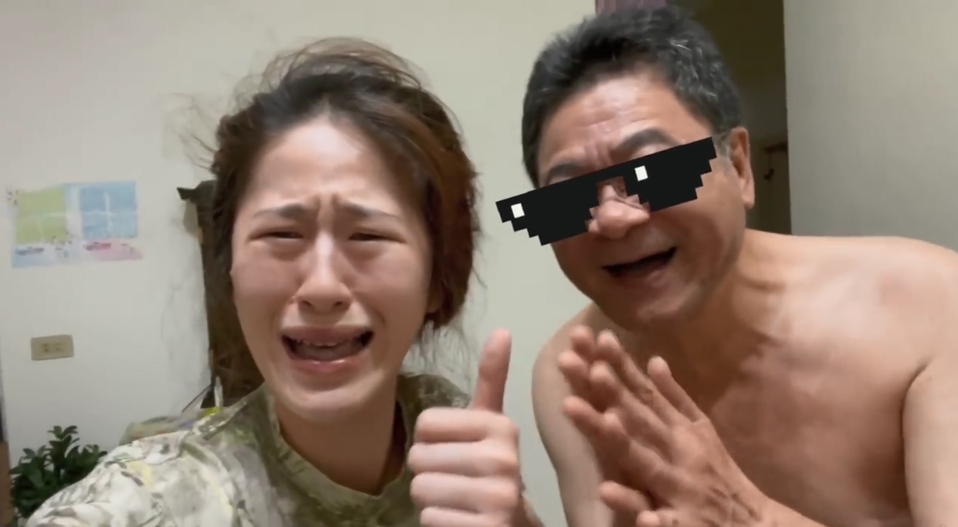 百白的父親曾在道上混過，這對她的成長有不小的影響。（翻攝自百白臉書）