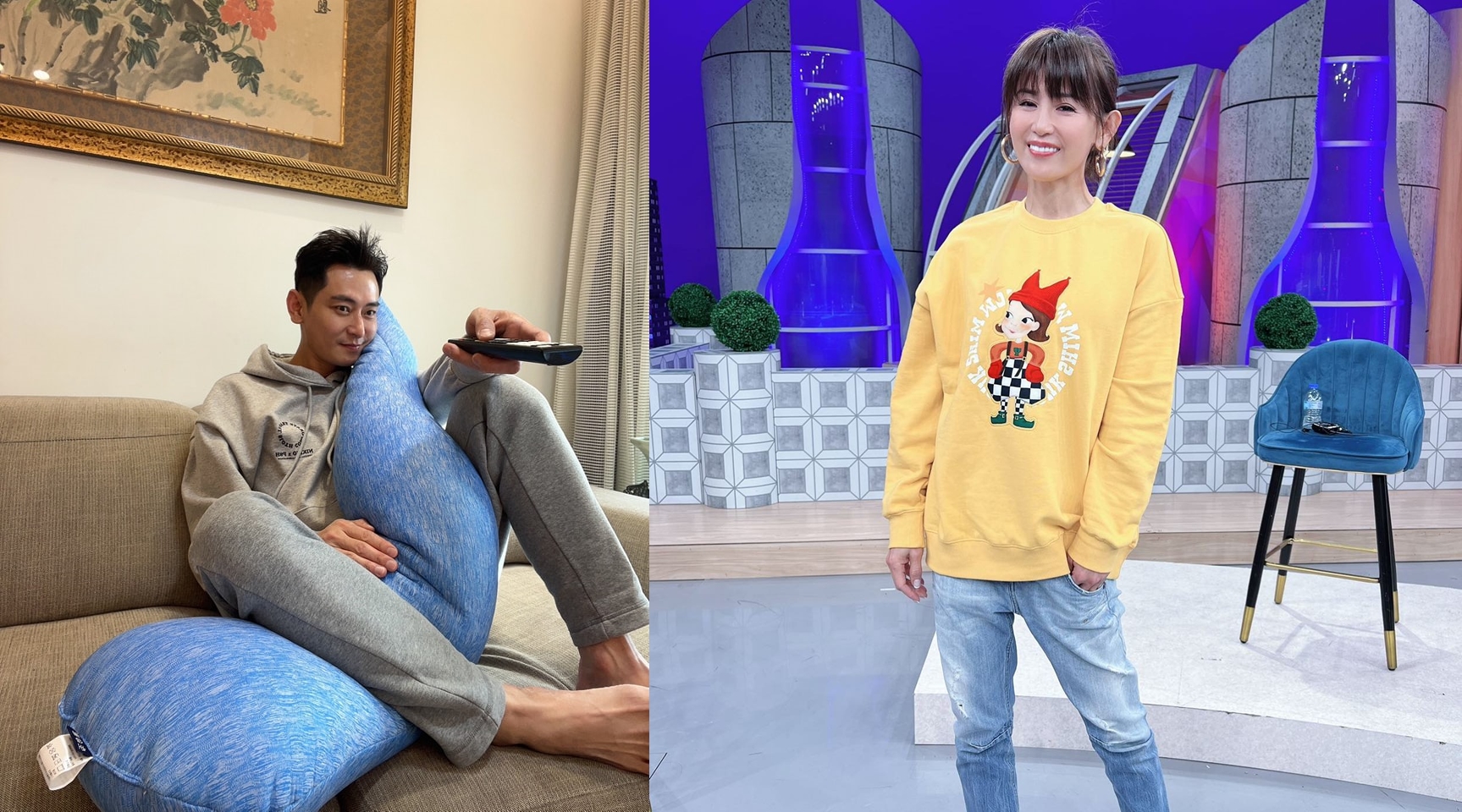 鄭仲茵（右）與陳冠霖（左）再因20年的風波槓上，男方的妻子也捲入。（翻攝臉書）