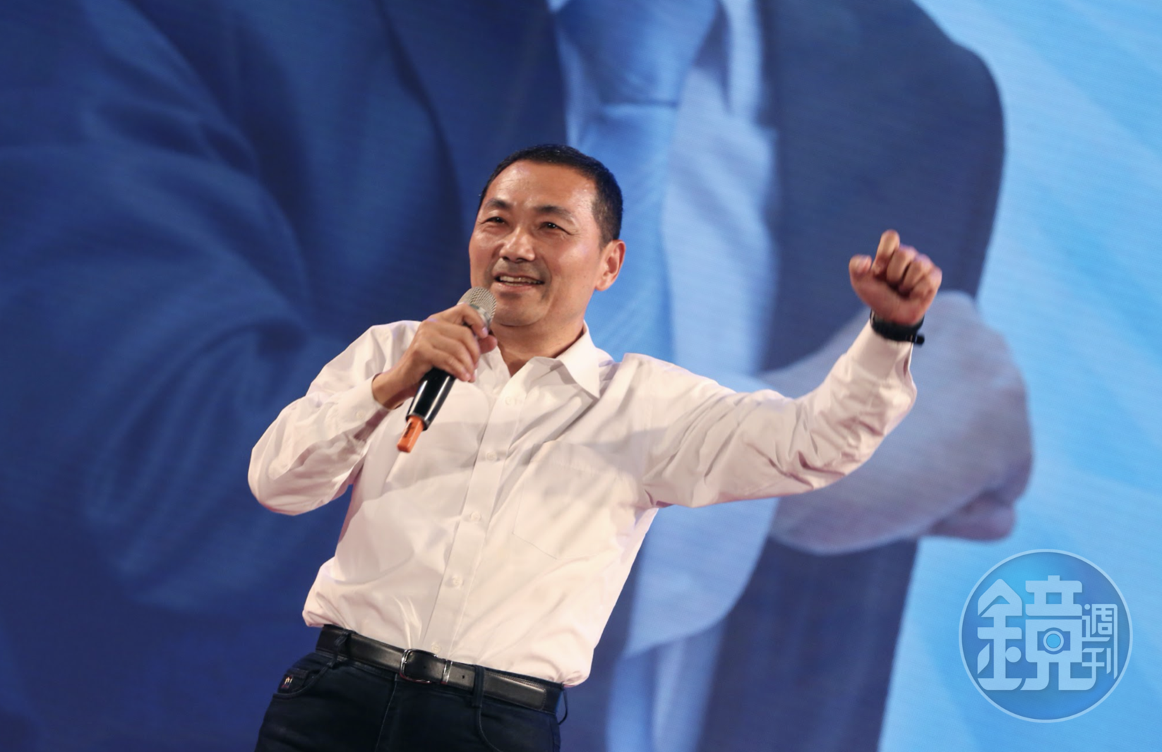 侯友宜今(15)回母校嘉義高中參加校慶致詞時,喊出「守護中華民國、捨我其誰」。(資料照)