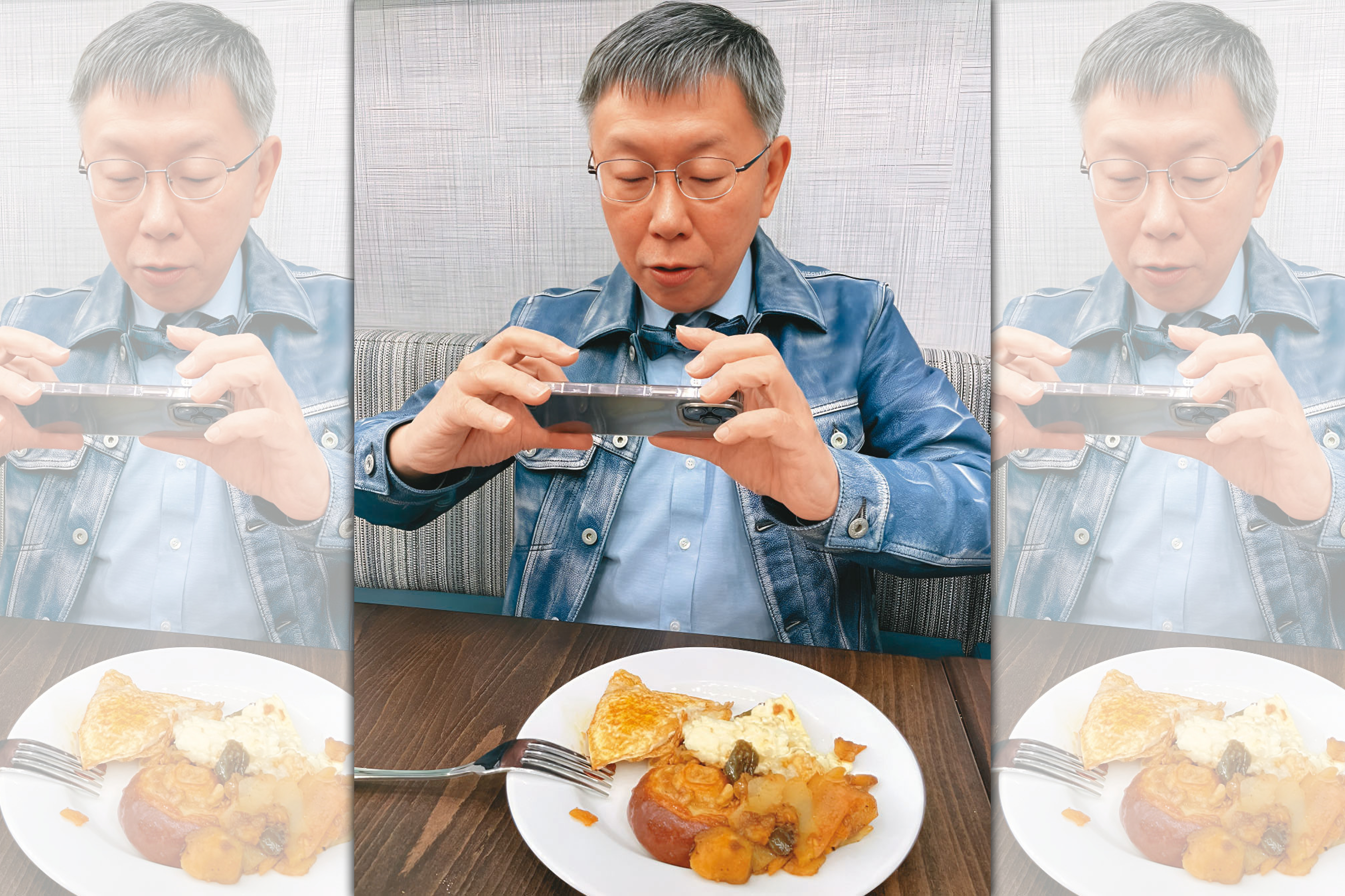 柯文哲身為第三勢力的總統參選人，如能同時訪問美、中，並維持等距，無疑做到藍綠兩黨都做不到的事。圖為柯訪美的第一個早晨，看到荷包蛋，覺得非常感動。（翻攝柯文哲臉書）