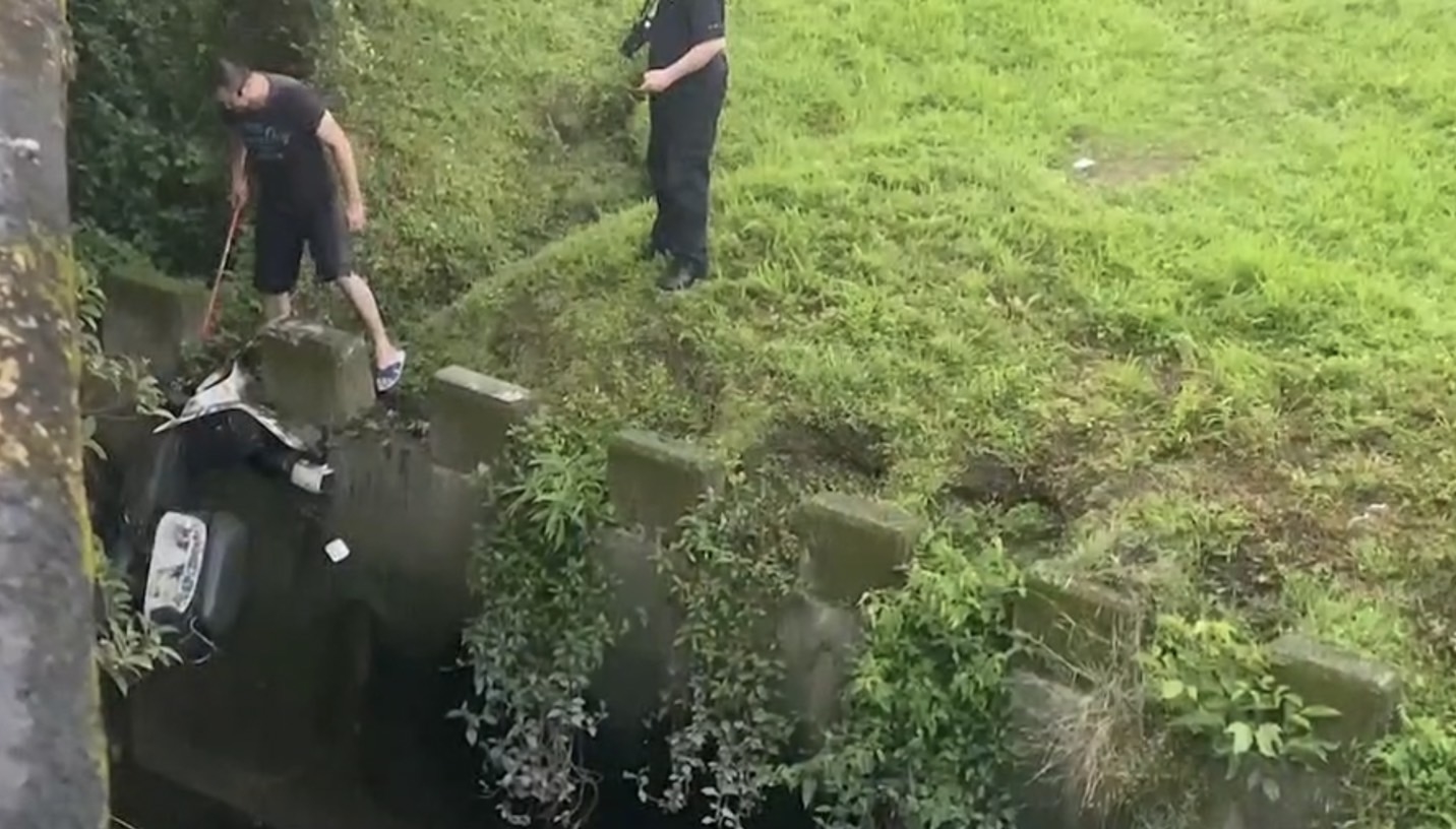 犯案用機車目前已送往鑑識中心採證比對。（翻攝畫面）