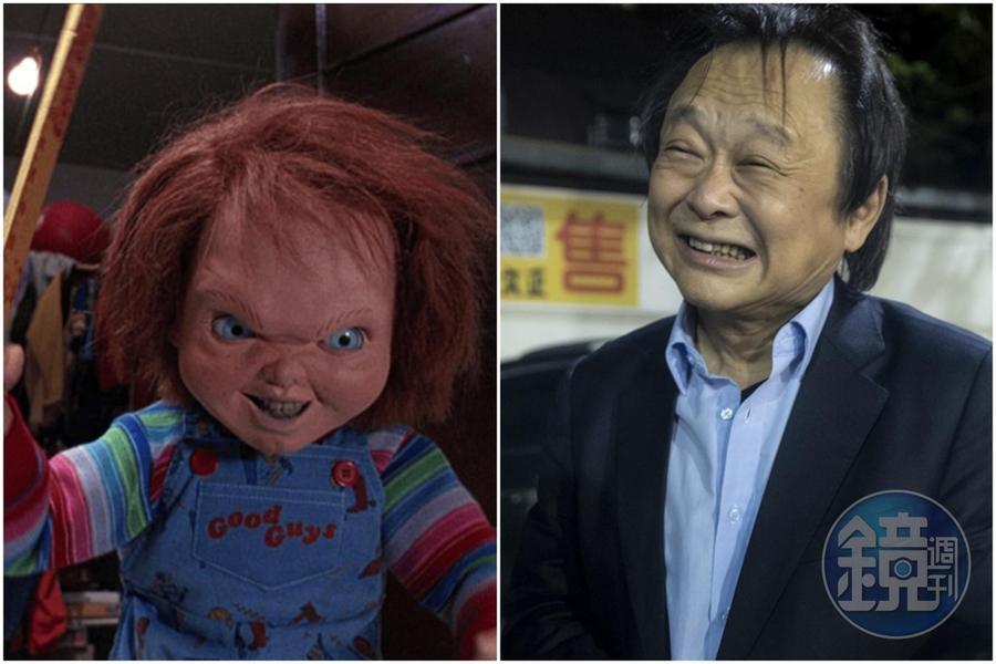 台北市議員王世堅(右圖)的外表常被說和恰吉有幾分相似。(《靈異入侵》劇照、本刊資料照)
