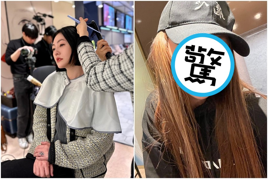 小S平常幾乎都是頂著招牌黑短髮，今天突然曬出長髮照嚇壞不少網友。（翻攝自小S 徐熙娣臉書）