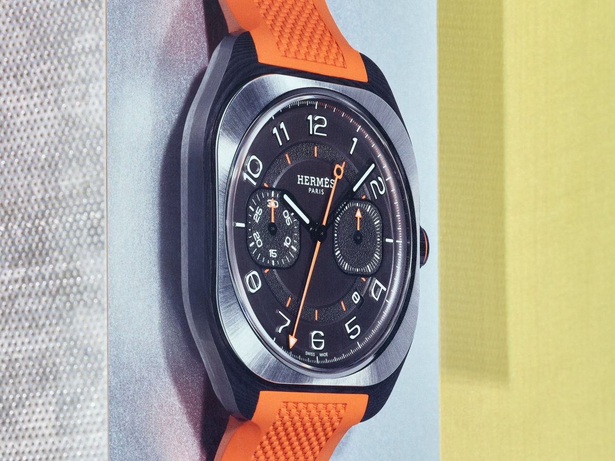 HERMÈS愛馬仕發表全新H08 Monopusher Chronograph，此採搭載專為HERMÈS開發的單按把計時模組，使H08腕錶系列在增加計時功能後，仍可維持外型的簡潔純淨。定價約NT$487,000。