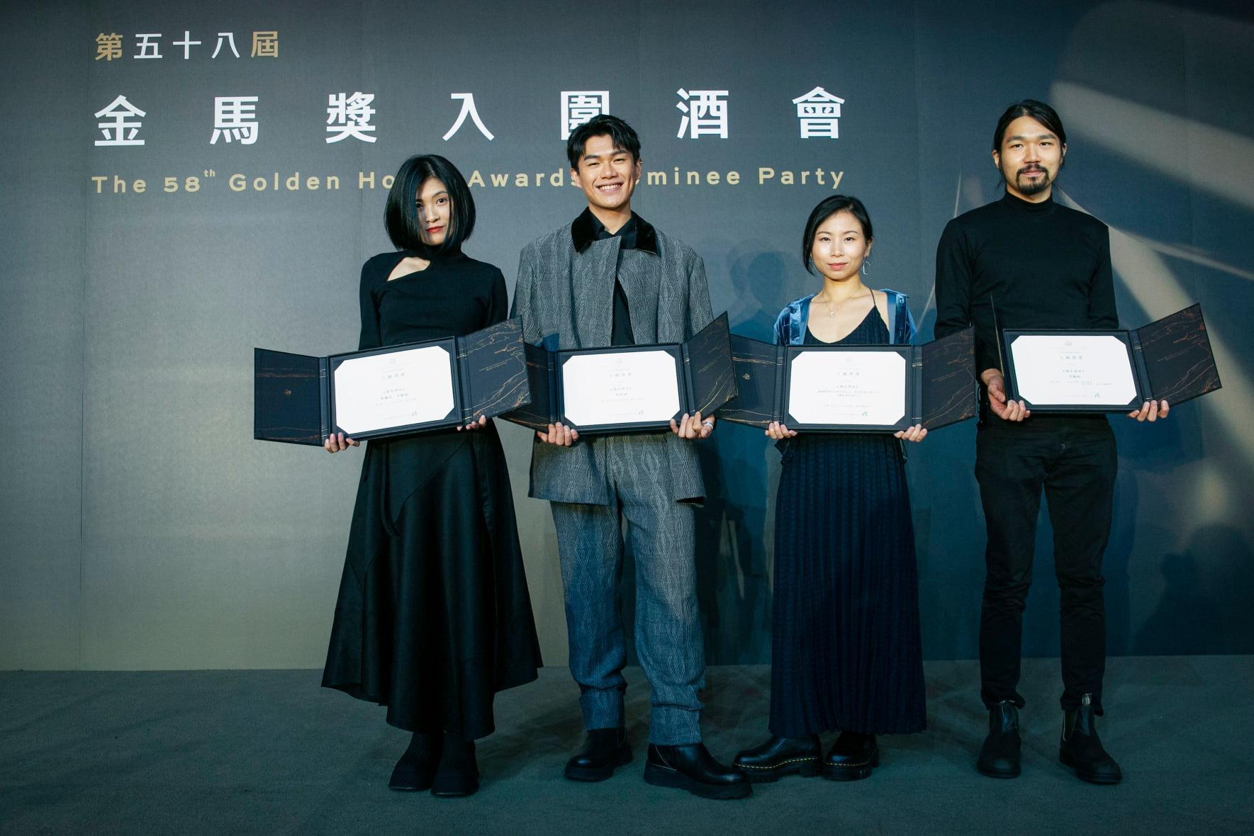 監製文佩卿(右二)與導演李駿碩(右一)前年因《濁水漂流》來台出席金馬獎。(翻攝自金馬獎粉絲專頁)