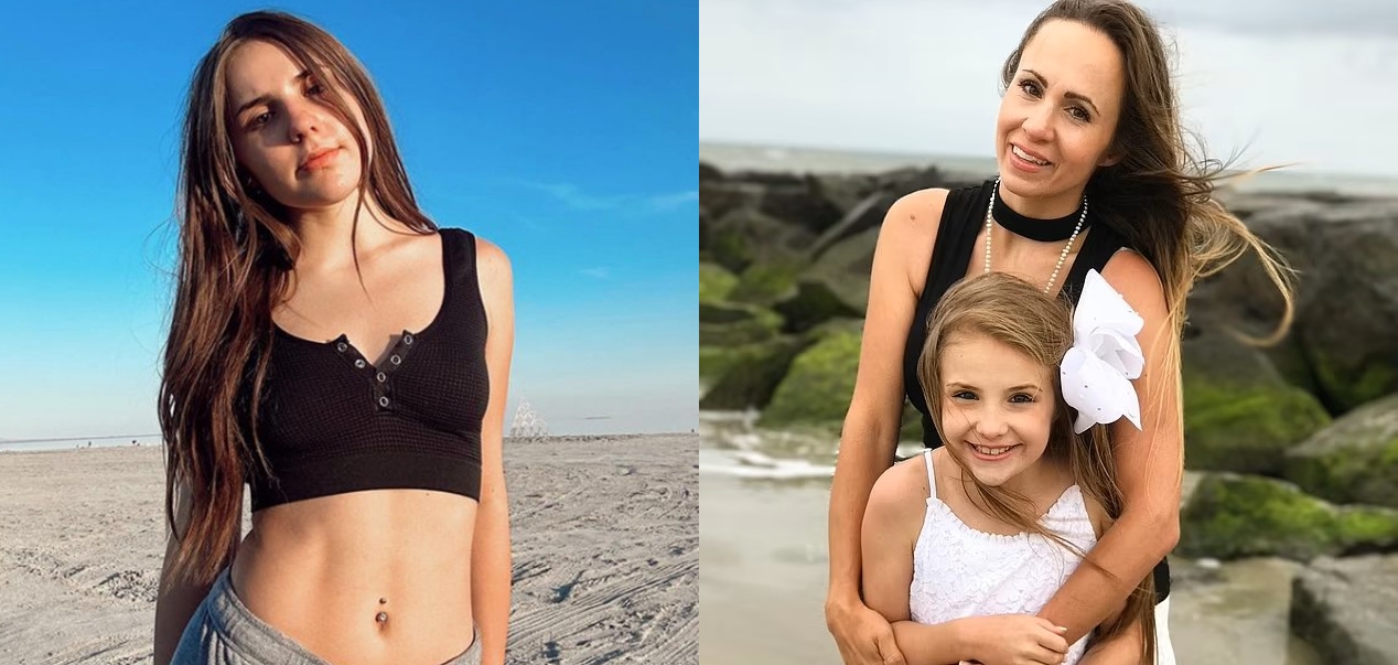 美國網紅羅克爾（左圖）的母親史密斯（右圖後），驚傳利用女兒名氣長期對多名青少年性剝削。（翻攝IG@piperrockelle、推特@NewsNew97351204）
