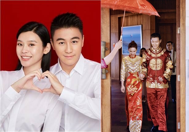 何超蓮與竇驍（右）大婚，何猷君與奚夢瑤（左）也被扯入。（翻攝微博）