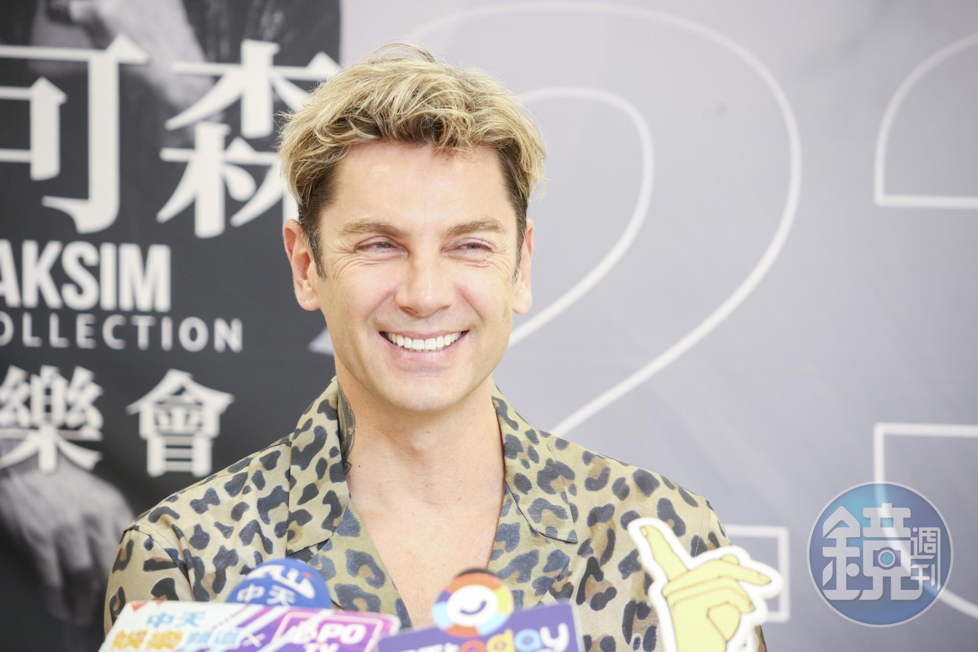 邁可森形容這次來台見到大家有春暖花開的感受。