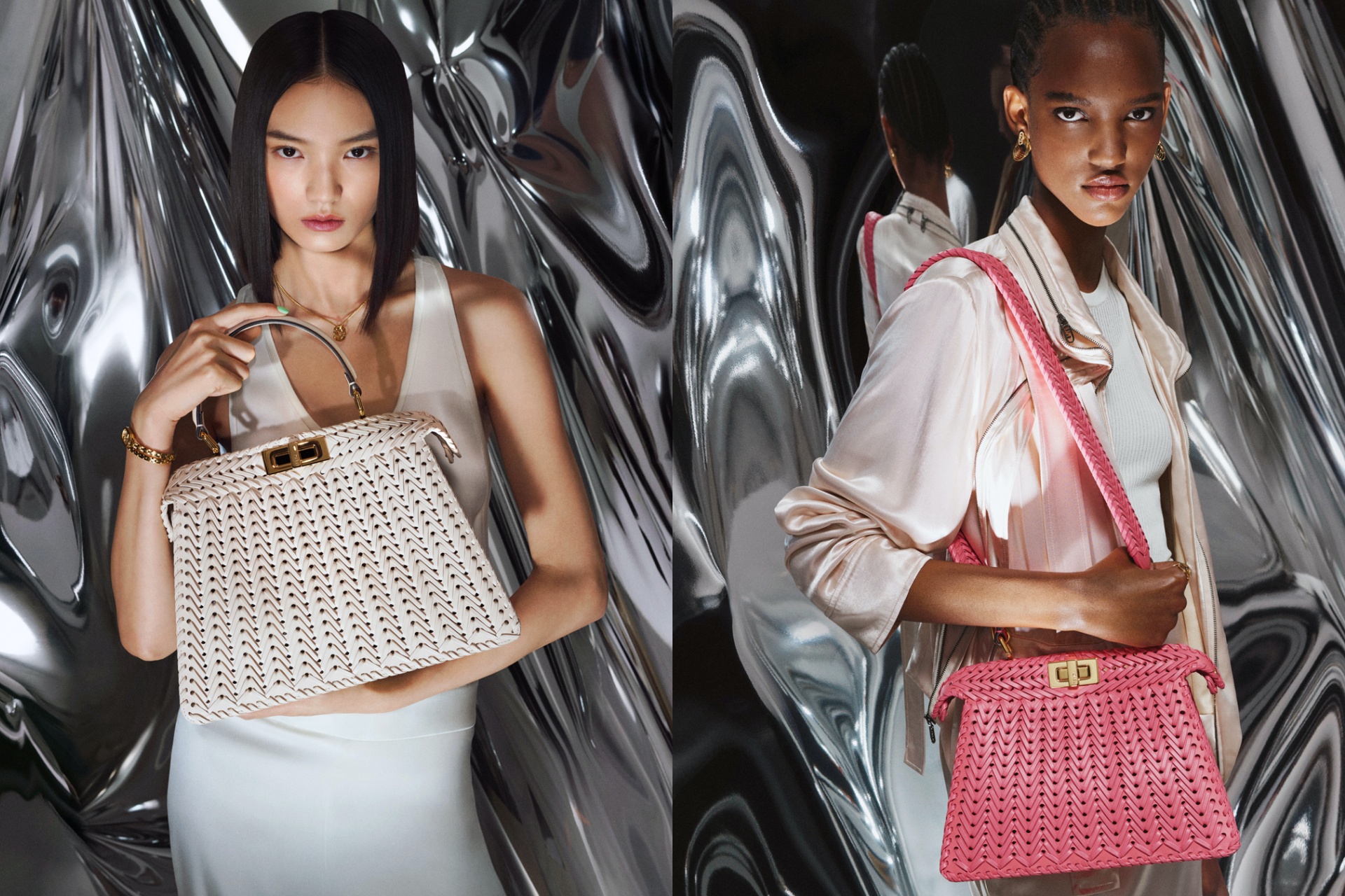 FENDI推出全新的編織皮革Peekaboo包款。（FENDI提供）