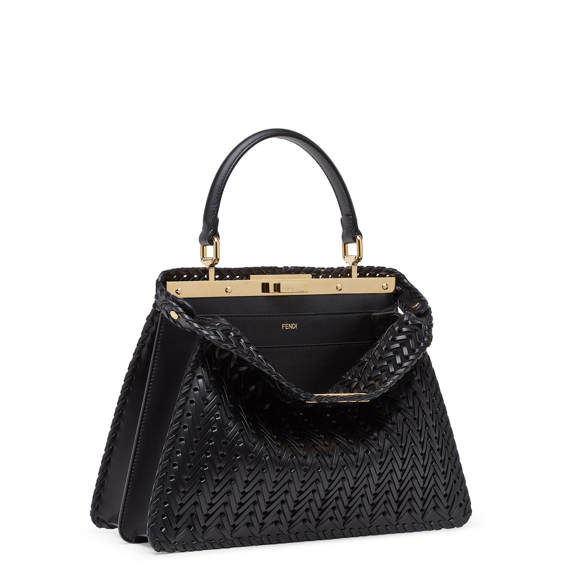 皮革編織Peekaboo ISeeU Medium。NT$195,000(FENDI提供)