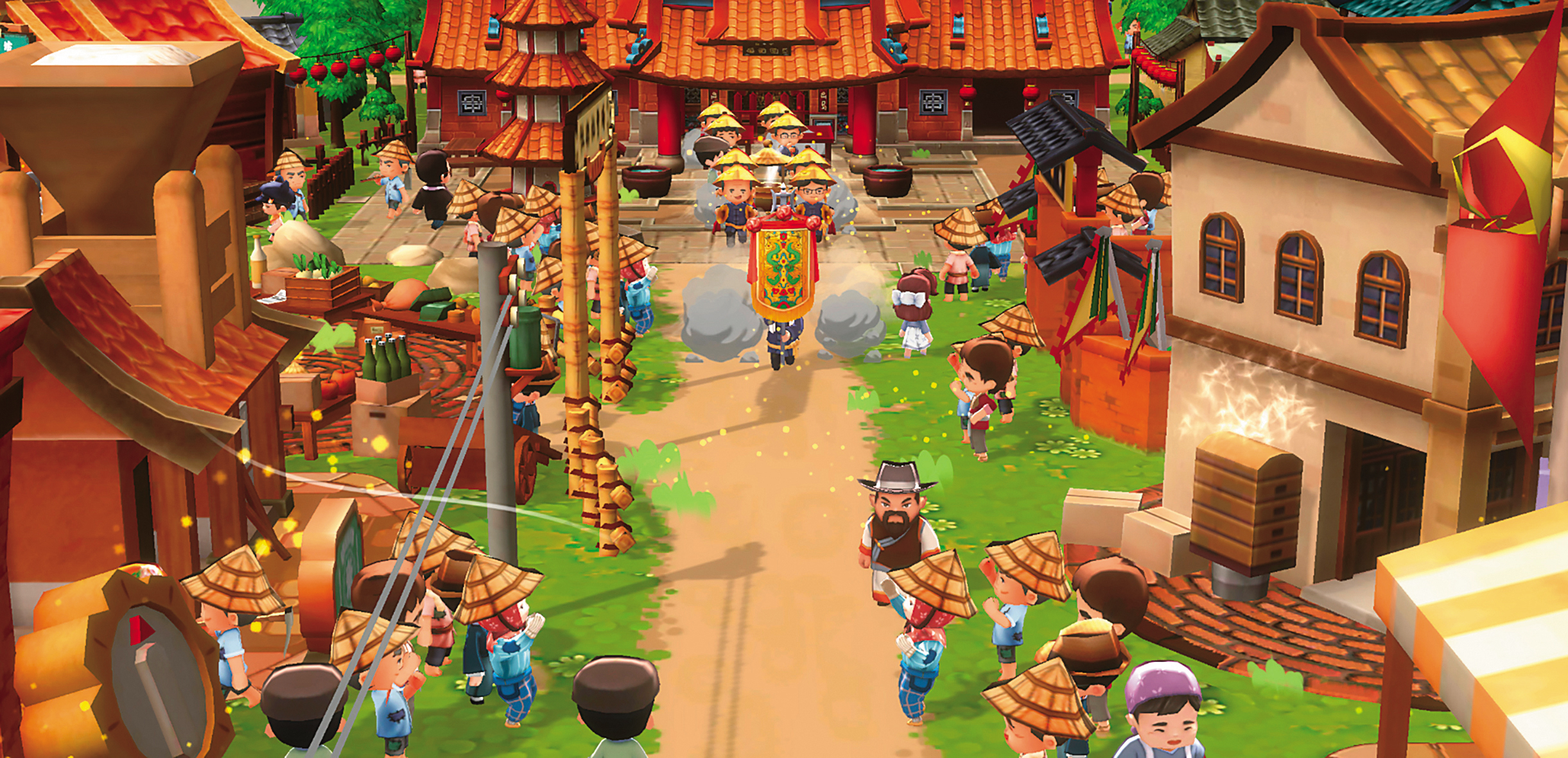 《恆樂町》系列融入台灣獨特的藝陣文化，新作《恆樂町：新生》在今年大甲媽遶境起駕前推出。（魚拓遊戲提供）