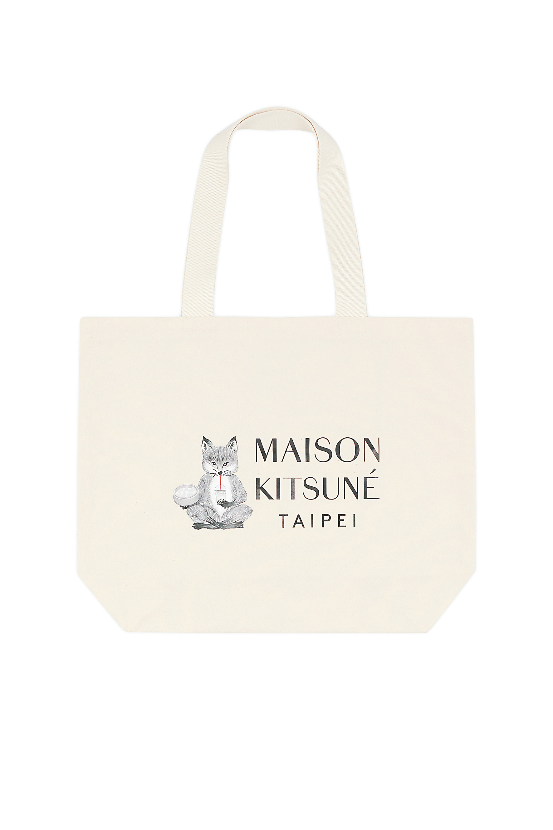 開幕台北限定白色托特包 NT$2,500（Maison Kitsuné提供）