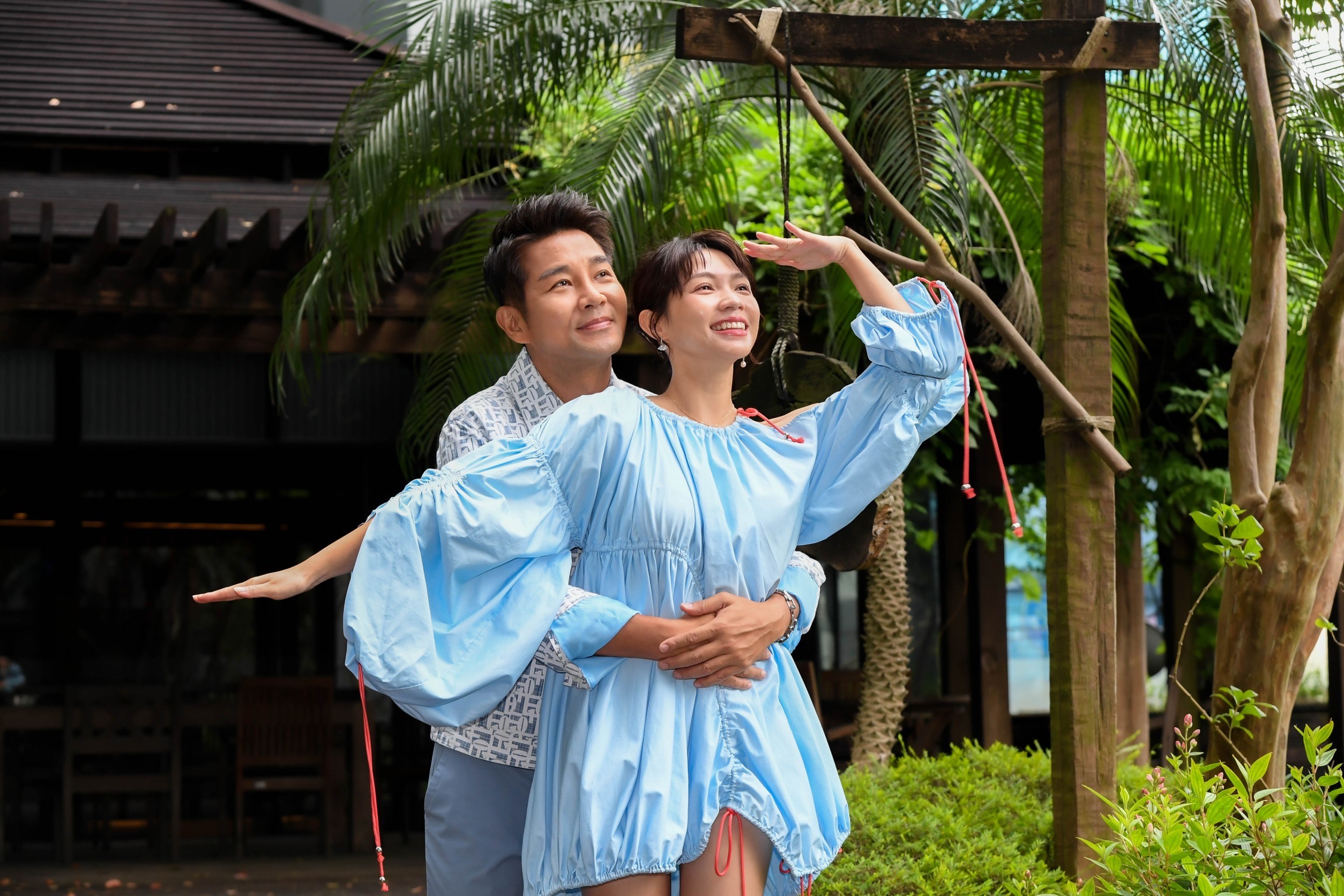 謝承均與好友陳志強老婆曾智希扮情侶不尷尬。(三立提供)