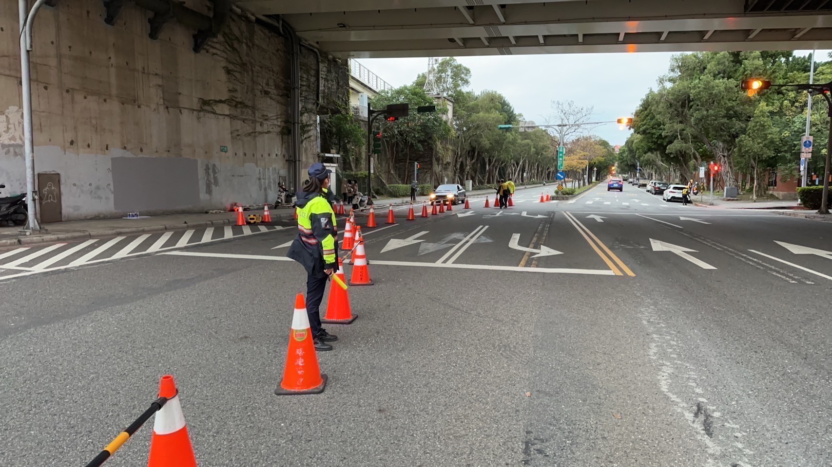 因應國家地理路跑活動，台北市多路段在22日將進行交通管制。（警方提供）