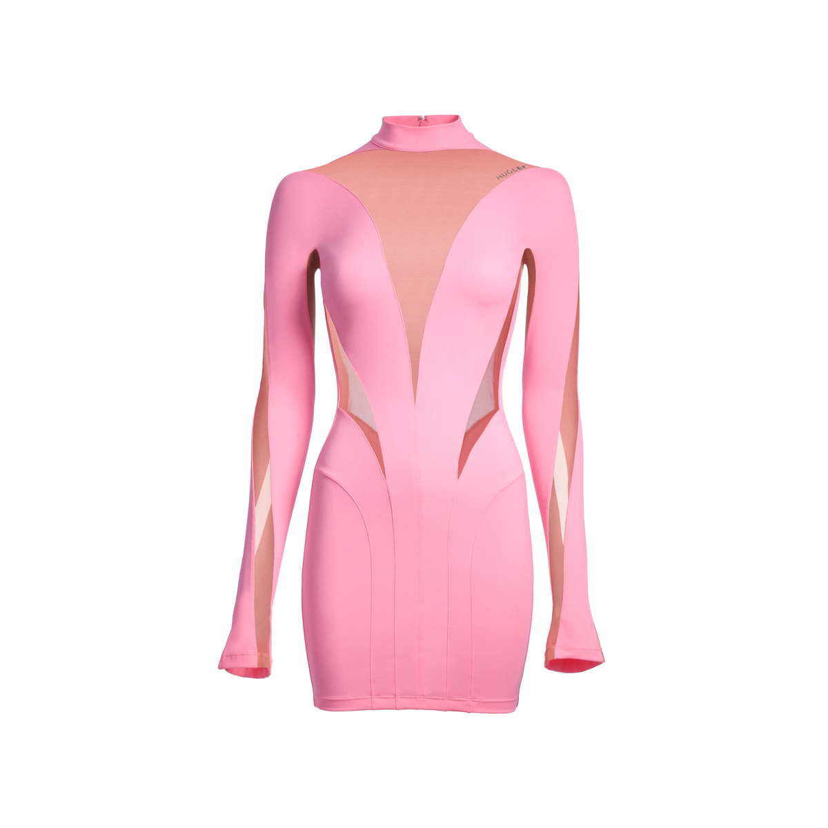 Mugler H&M網紗布段迷你洋裝。NT$2,999(H&M提供)