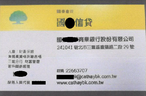 詐騙集團使用的假名片。（警方提供）