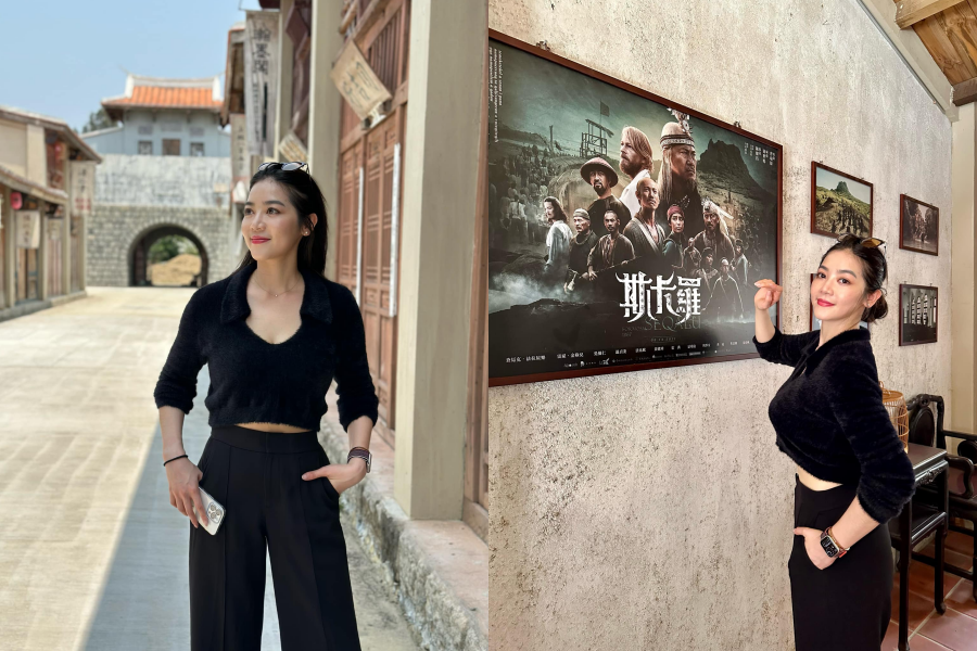 美女主播劉方慈近日赴台南旅遊,今曬出她在岸內糖廠影視園區的美照。(翻攝自劉方慈臉書)