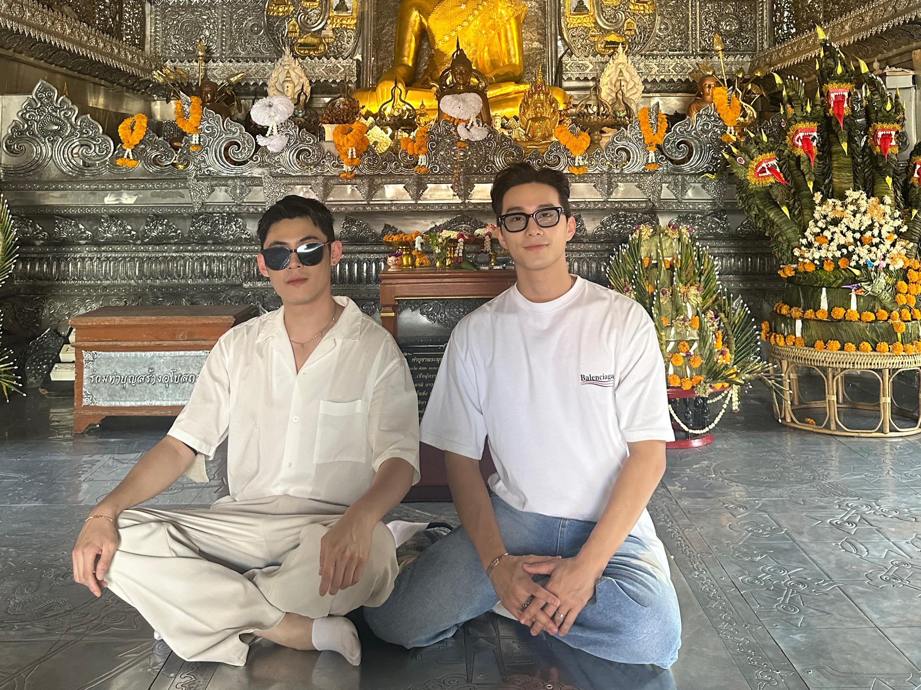 陳奕（左）邀請徐志賢（右）到台灣拍戲。（達騰娛樂提供）