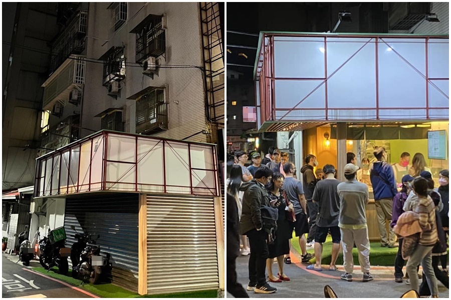 Toyz創立的手搖飲品牌「拾汣茶屋」西湖店因招牌拆光，遭網友質疑成為真正意義上的「快閃店」。（翻攝自住內湖真好、咖嚓咖嚓愛分享臉書）