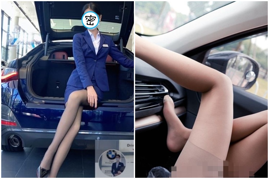 一名疑似女銷售員為拚賣車業績，以肉體換業績，引發關注。（翻攝推特）