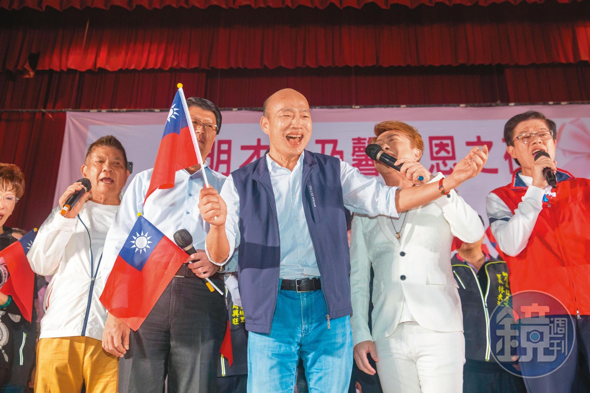 千餘名韓粉上週在岡山舉辦造勢活動,力挺前高雄市長韓國瑜。