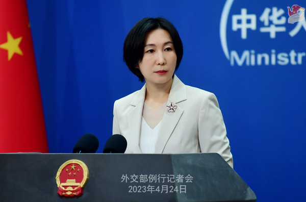 中國外交部發言人毛寧稱，中國尊重前蘇聯國家的主權。（翻攝自中國外交部）