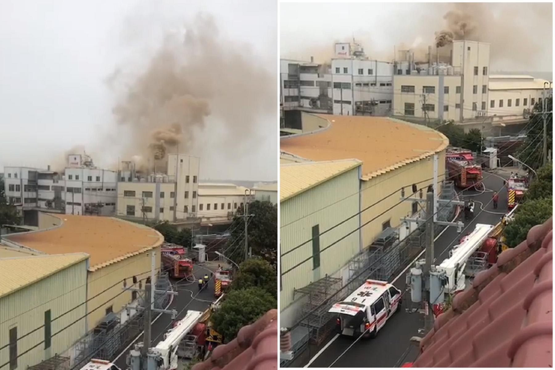 聯華食品彰化廠大火!傳救出22人,有員工躲冰庫但有人無生命跡象。(翻自《爆廢公社二館》臉書)