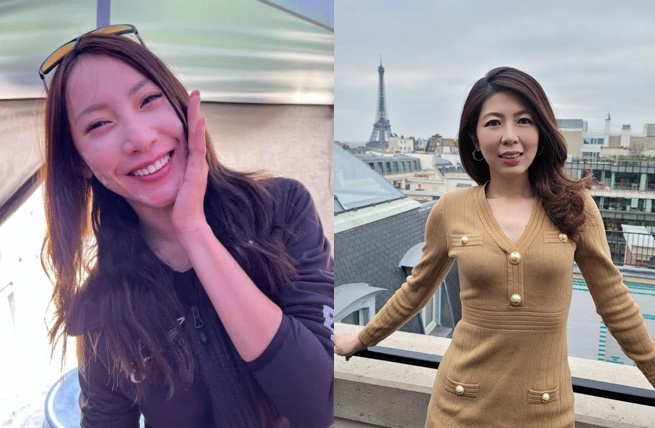 曾格爾（左）的父親曾國樑護女心切，在臉書嗆李怡貞（右）有什麼資格當律師。（翻攝自李怡貞、曾格爾臉書）