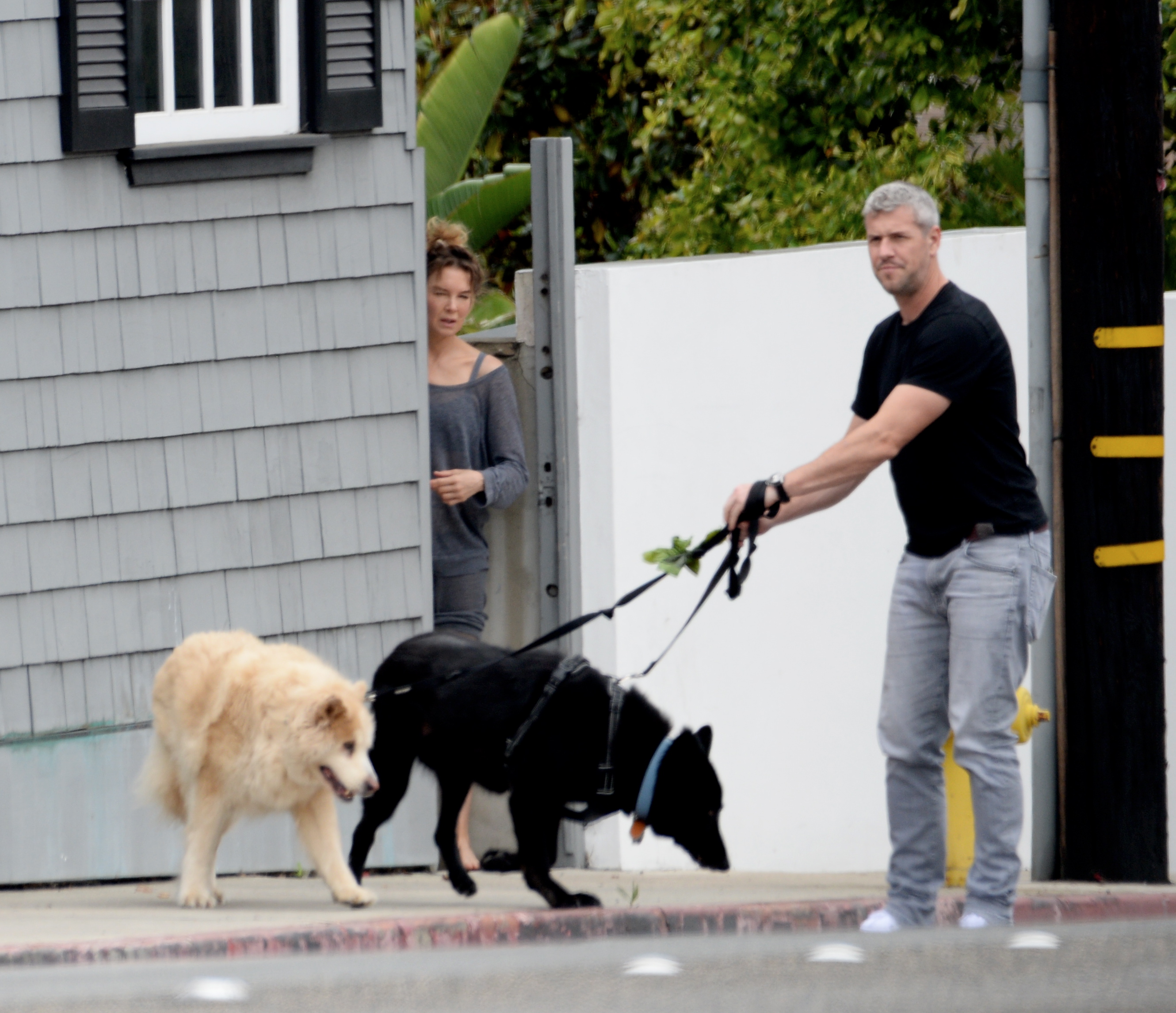 芮妮齊薇格（左）近2年來都專心與男友安特安斯蒂德（右過著過家庭生活。（東方IC）