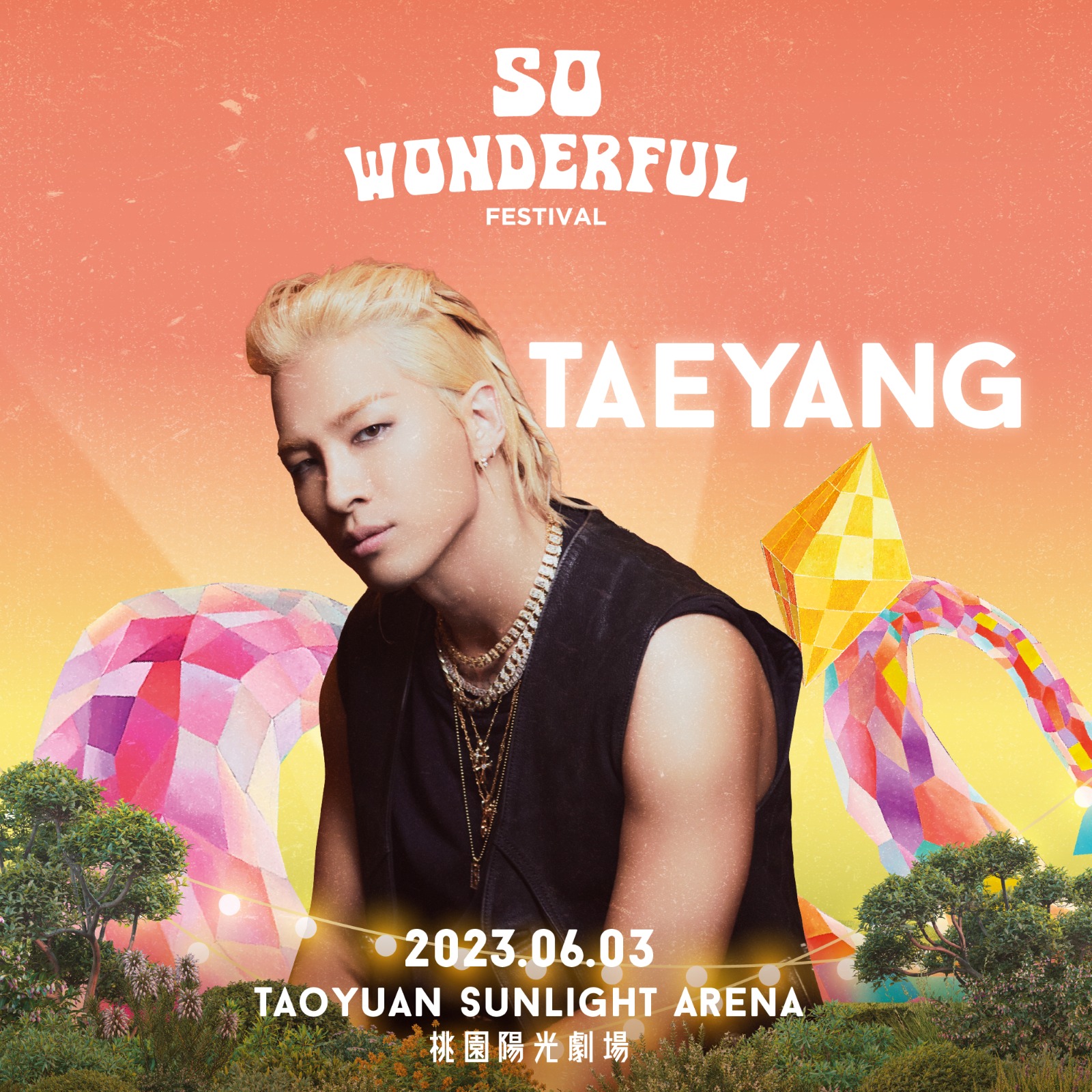 TAEYANG將於6月3日帶來熱力舞台。（So Wonderful Festival提供）