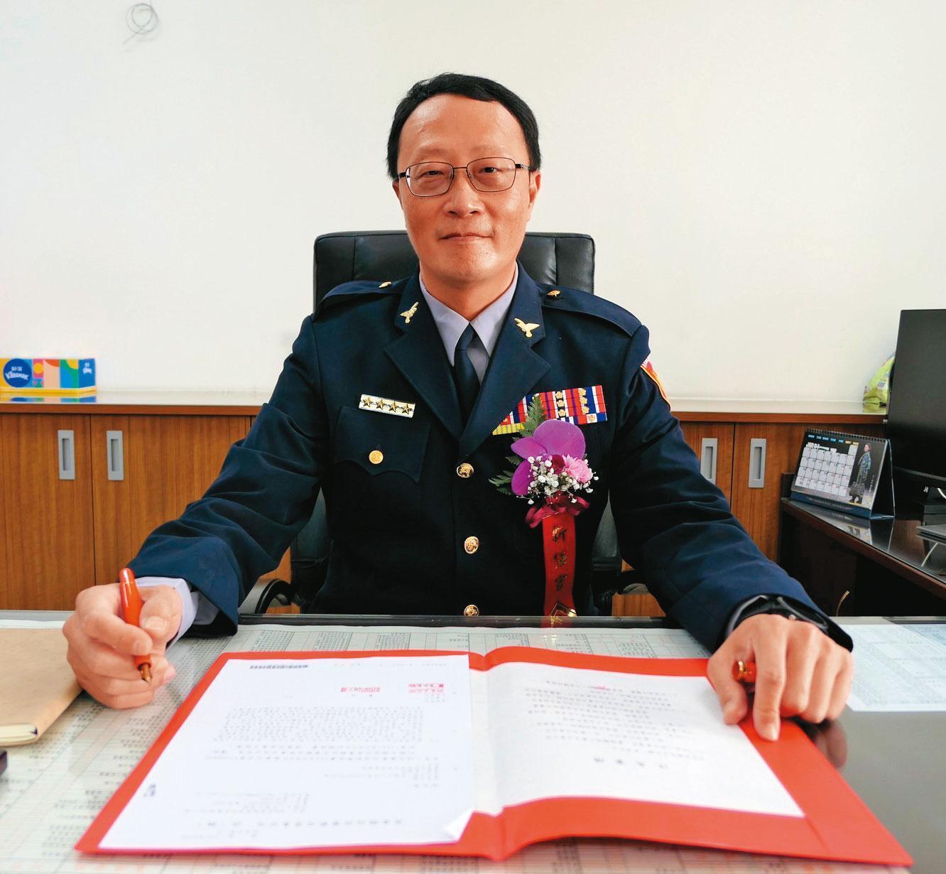 當年偵辦詐保殺人案的警官蔡培元（圖）提起陳瑞欽，記憶猶新。（翻攝屏東縣政府警察局屏東分局官網）