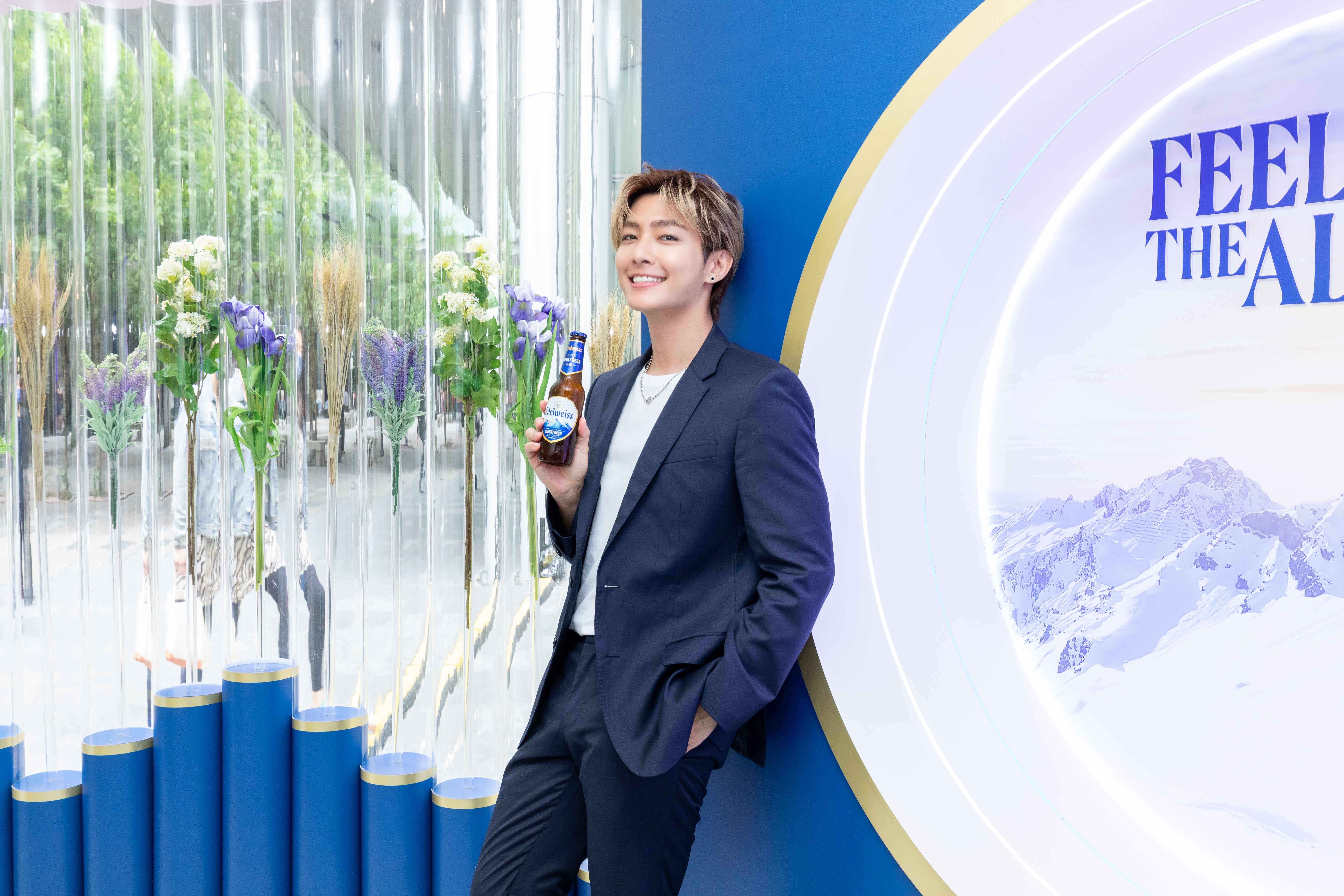 炎亞綸為啤酒代言。（Edelweiss提供）