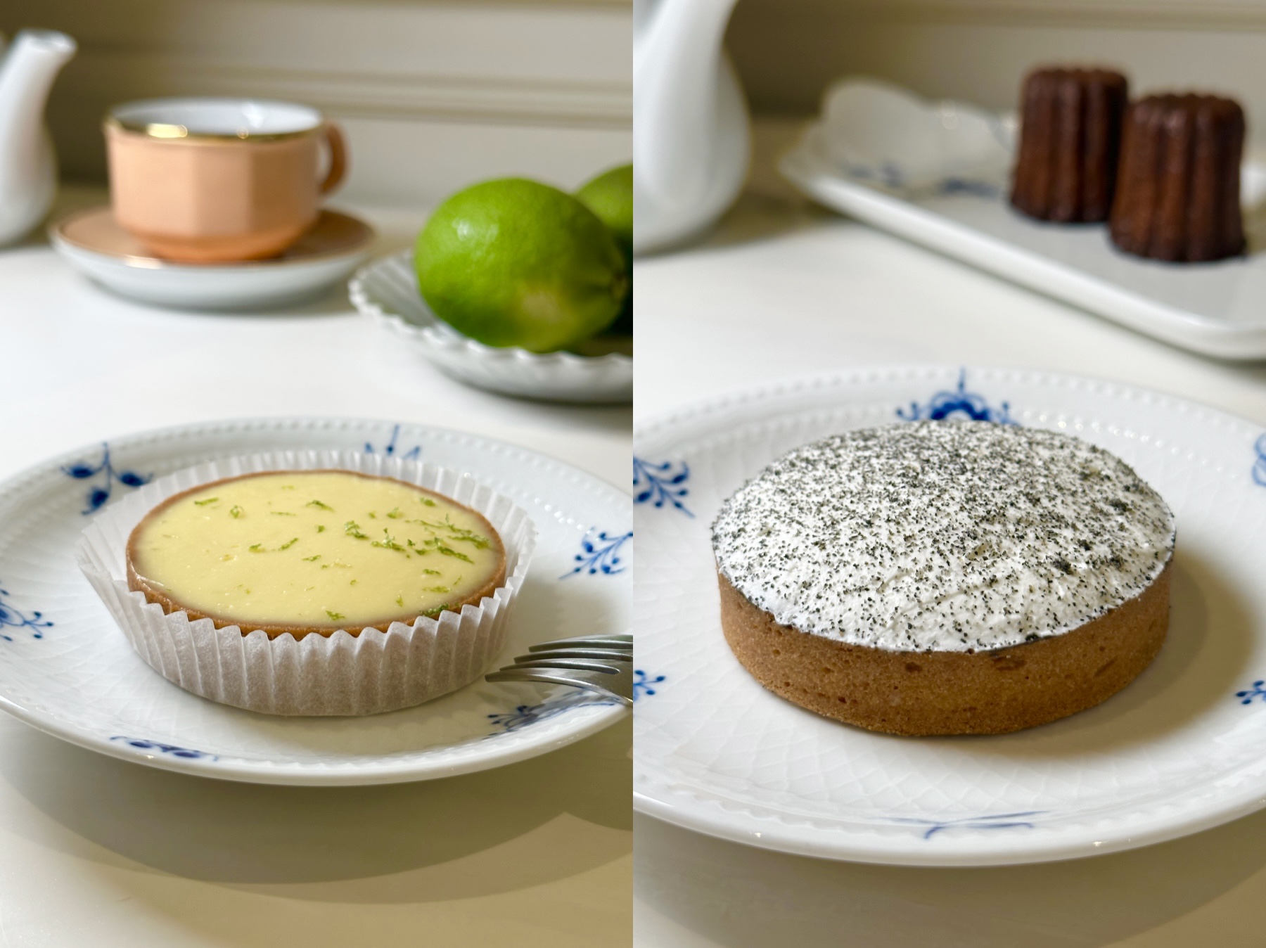 沒想到經典法式甜點檸檬塔，換成芝麻餡，還滿搭的！