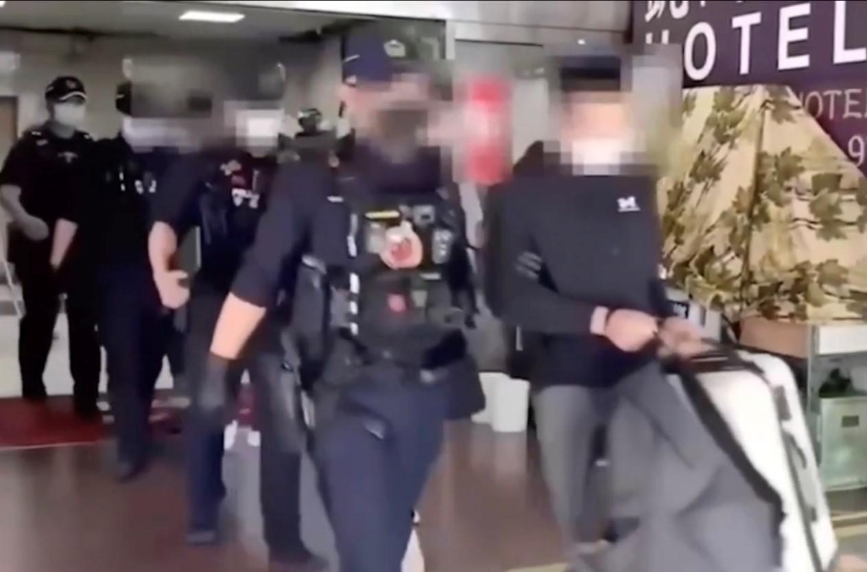 警方訊問後將7人依法送辦。(翻攝畫面)