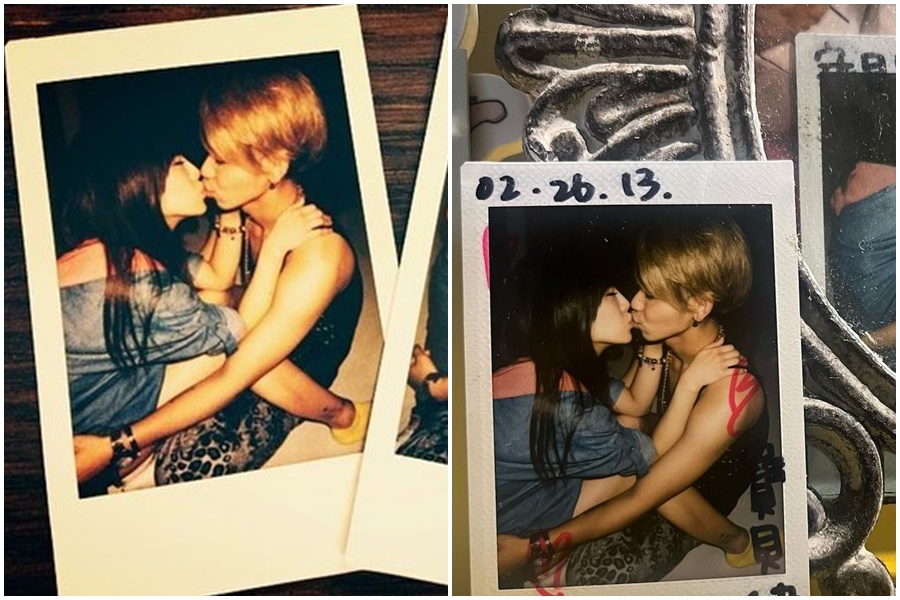 鼓鼓深夜PO出與大元的親密接吻照片，官宣兩人長跑10年的偽地下情。（翻攝自鼓鼓 呂思緯 IG）