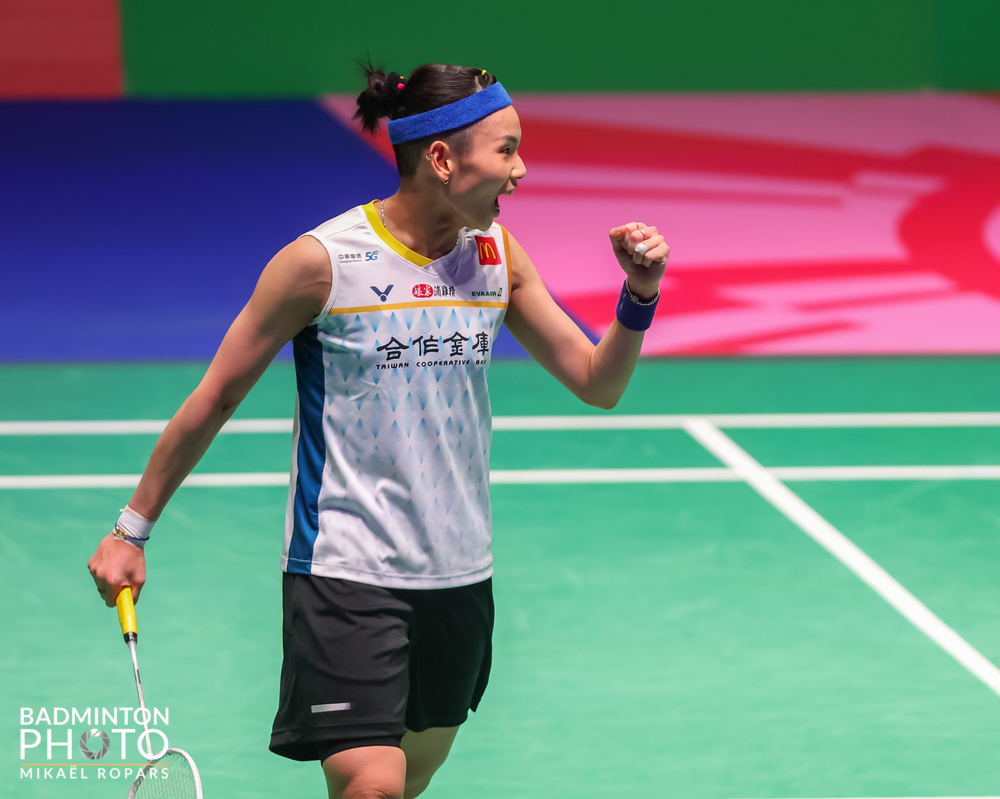 戴資穎（圖）成功擊落安洗瑩，拿下本屆羽球亞錦賽球后。（翻攝自戴資穎臉書／Badminton Photo提供）