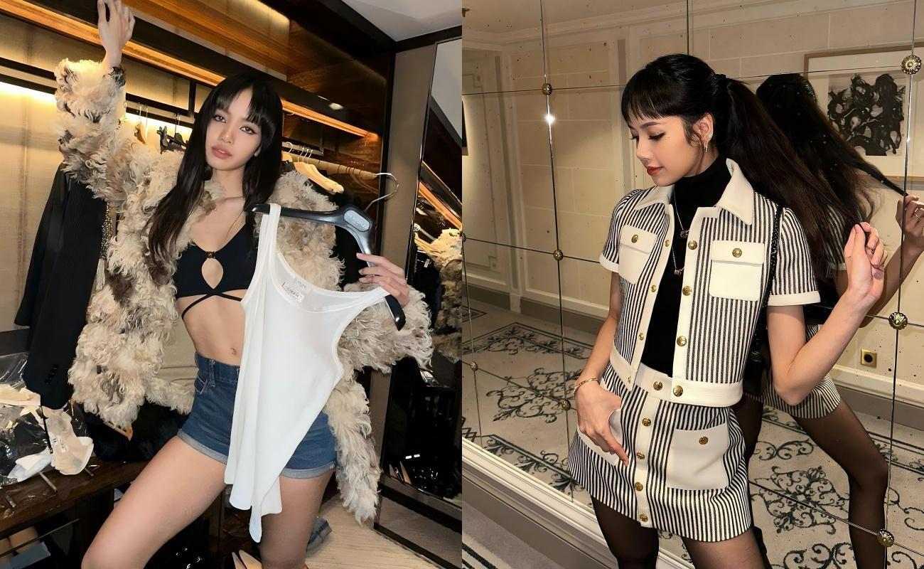 LISA示範2023 CELINE春夏的浪漫與率性。(翻攝自LISA IG)