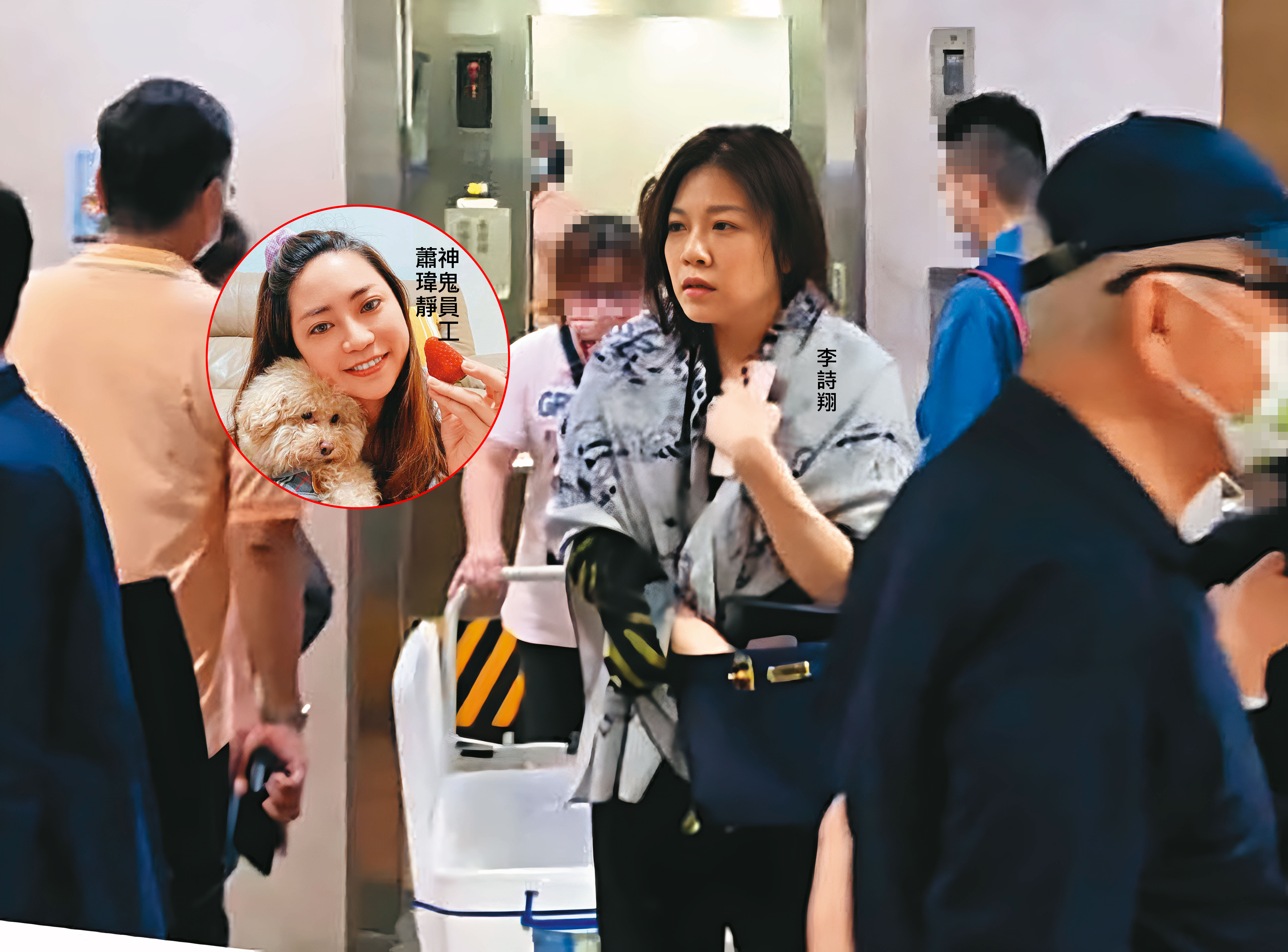 李詩翔出庭時，身上滿是愛馬仕精品。（讀者提供）