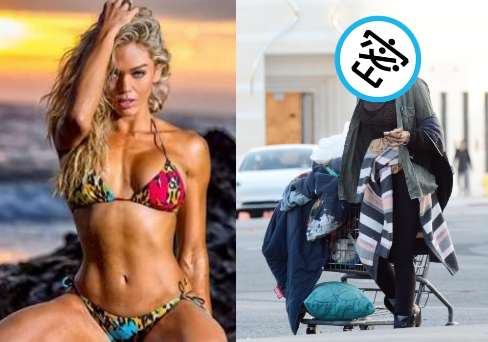 羅妮威利森淪為街友後與當年辣模形象落差很大。（翻攝推特@TRSonDakikacom、@twsp_com）