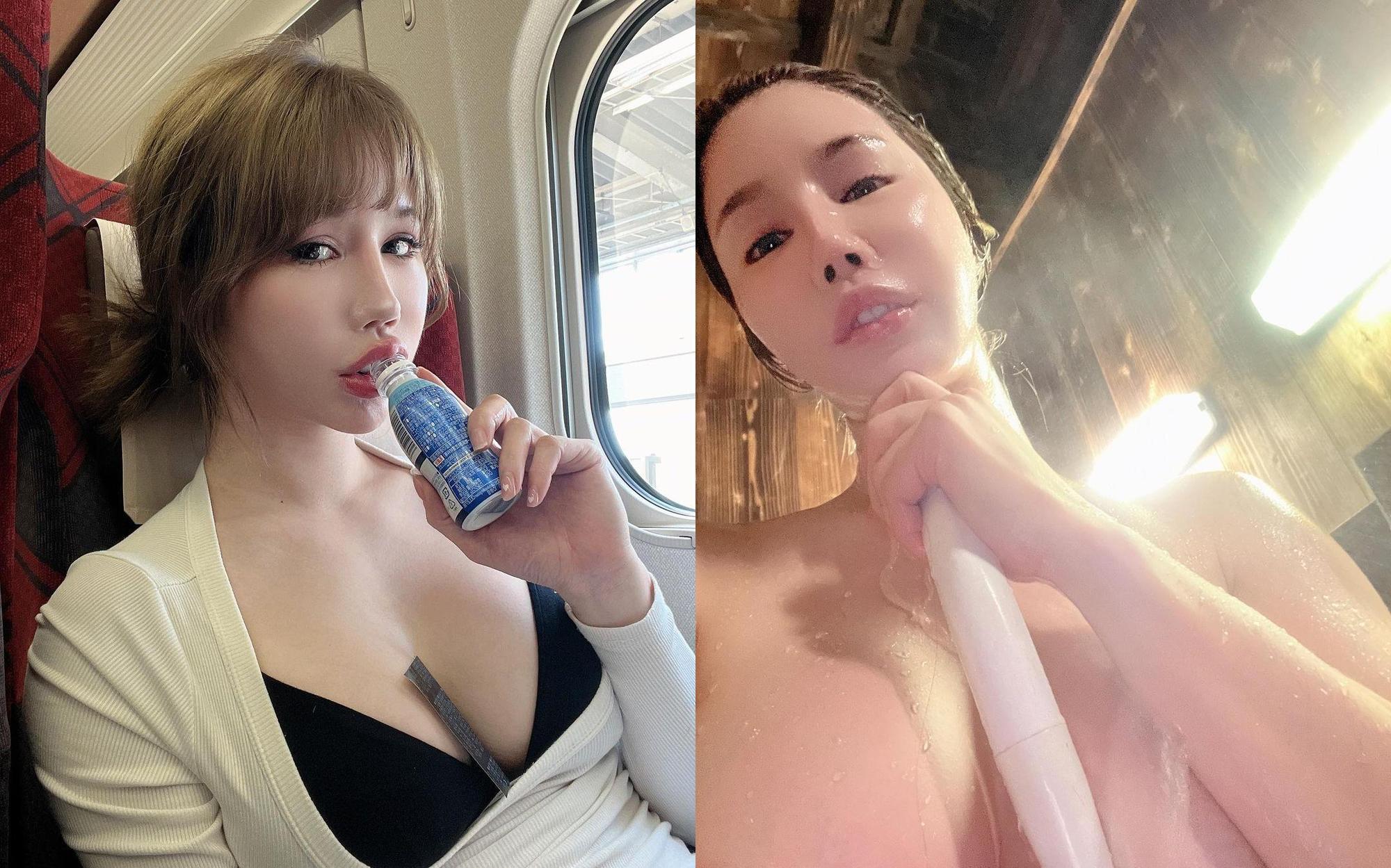 辛尤里分享出國趣事,也有一系列的乳照。(翻攝IG)