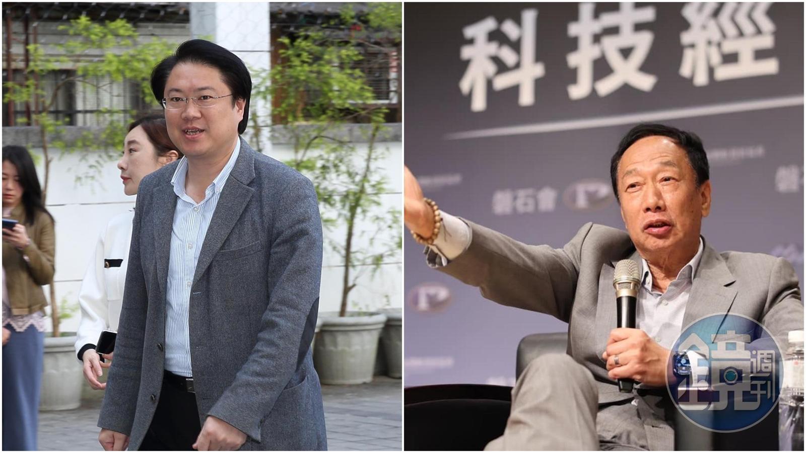 郭台銘放話當選總統後90天內會讓詐騙集團消失，林右昌則坦言詐騙一事須務實以待。（本刊資料照、翻攝自臉書＠郭台銘）