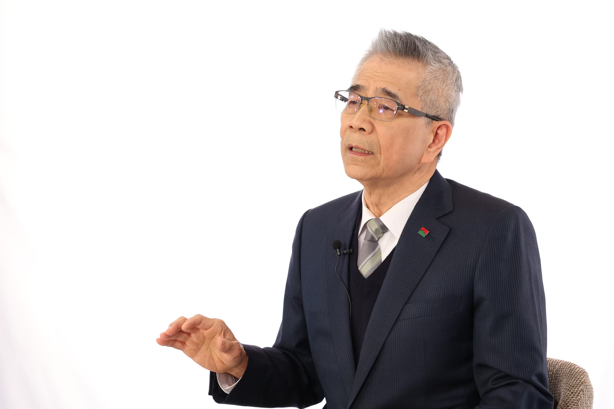 信義房屋創辦人周俊吉於大愛台仁心慧語節目，分享信義房屋如何以理念造就今日輝煌成果。（信義房屋提供）