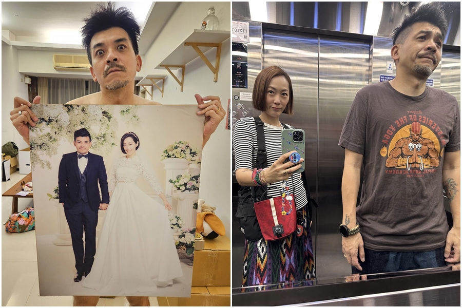 史丹利與Gigi（林如琦）結婚8年，他對於婚紗照建議能不拍就不拍。（翻攝自熱血史丹利大叔應援團臉書）
