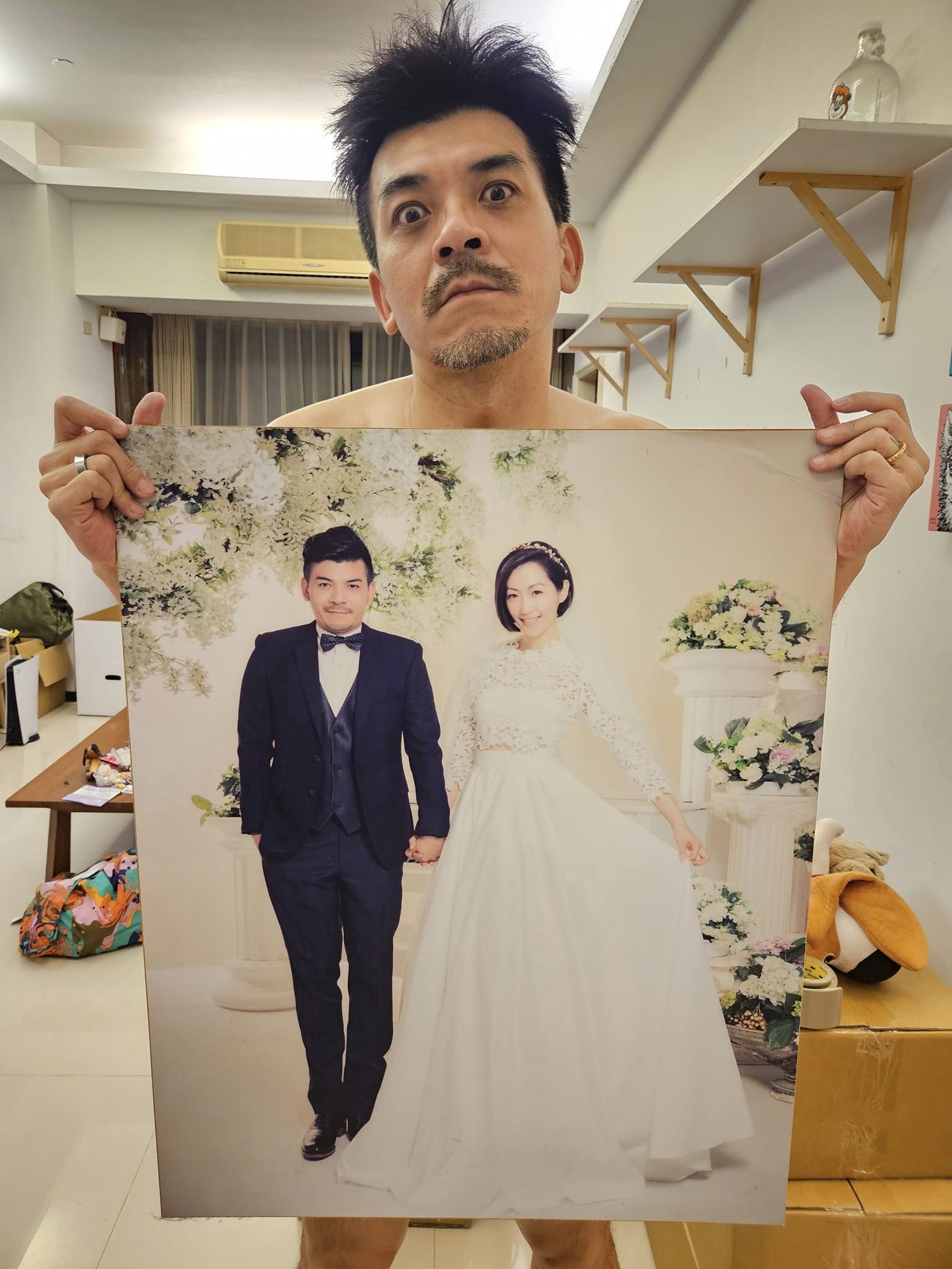 史丹利勸要結婚的朋友，能不拍婚紗照就不要拍，就算要拍也不要印出來。（翻攝自熱血史丹利大叔應援團臉書）