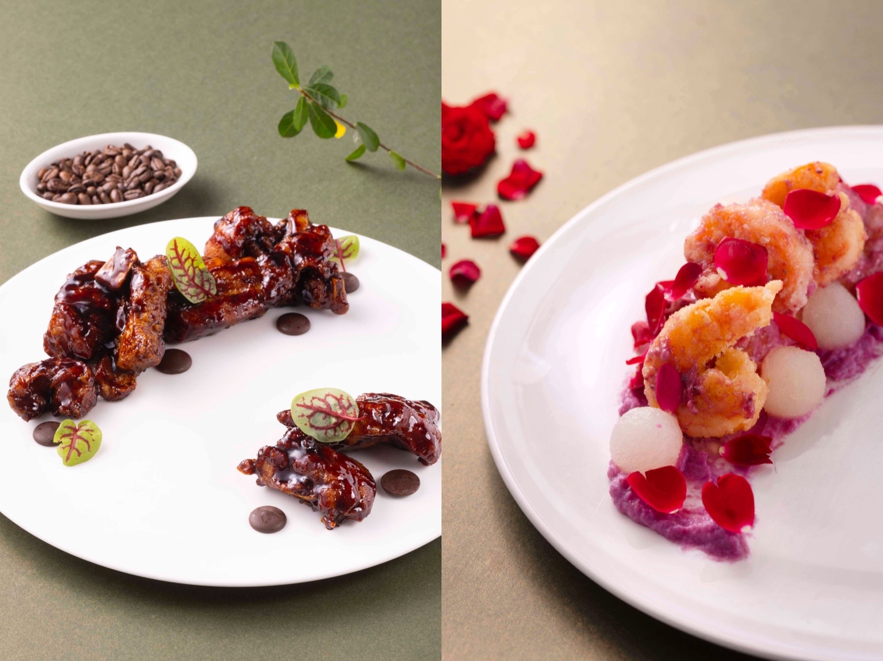 「雙囍中餐廳」新聘年輕主廚吳宇軒，推出以粵菜為底，再添加創意手法的新菜色，好拍也實吃。（維多麗亞酒店提供）