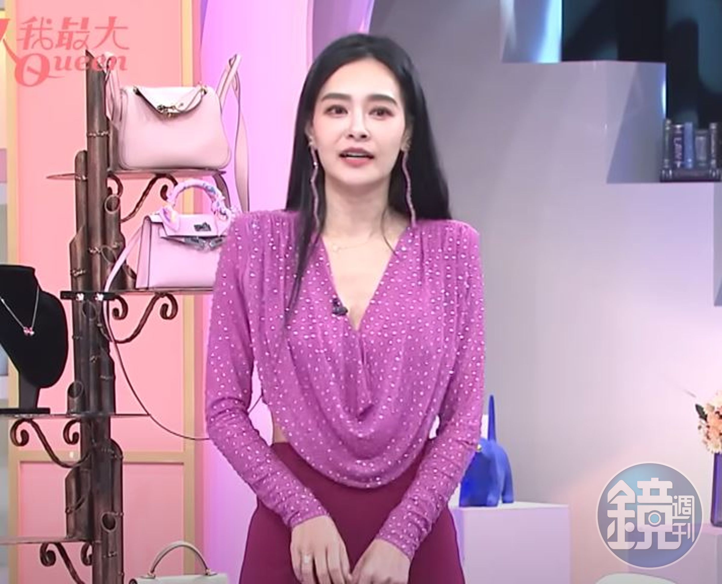 王思佳上《女人我最大》愛馬仕包特輯節目。(翻攝自網路)