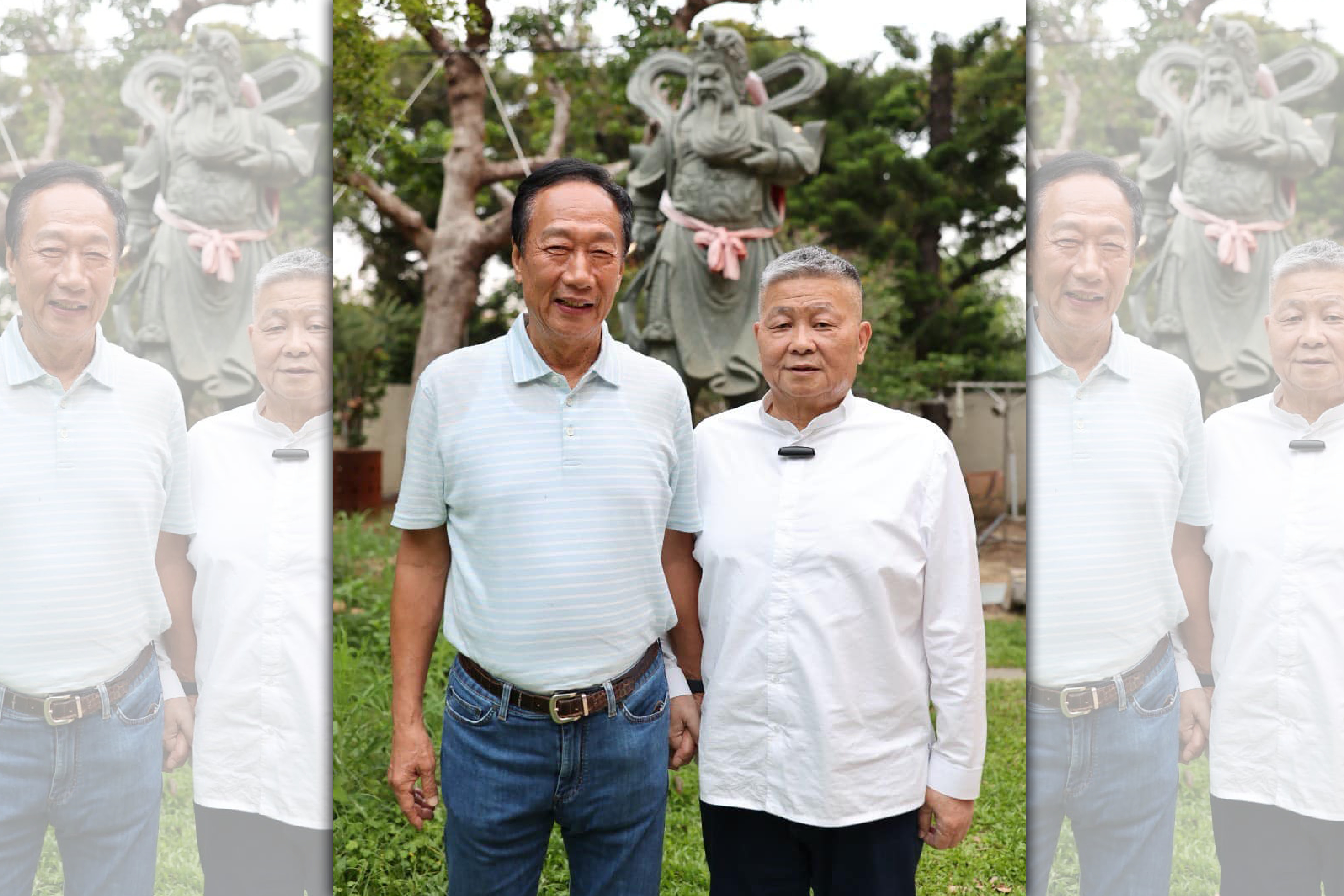 郭台銘曬出與顏清標牽手合照，喊話「我會讓所有國民黨的候選人成為最強」。（翻攝自郭台銘臉書）